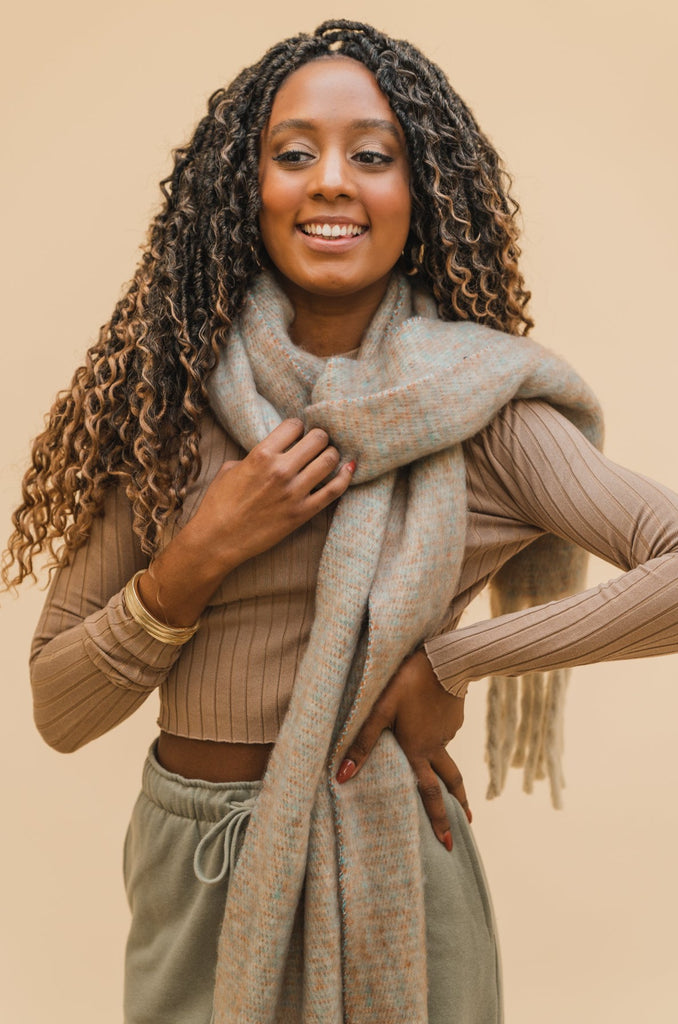 Tia Fringe Scarf - BluePeppermint Boutique