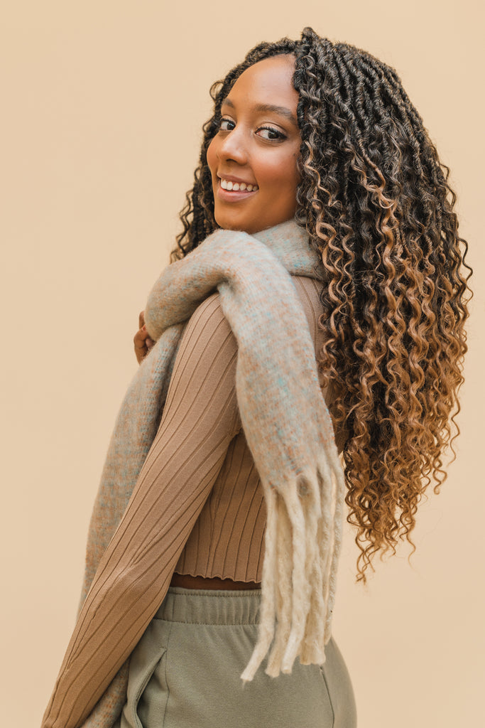 Tia Fringe Scarf - BluePeppermint Boutique