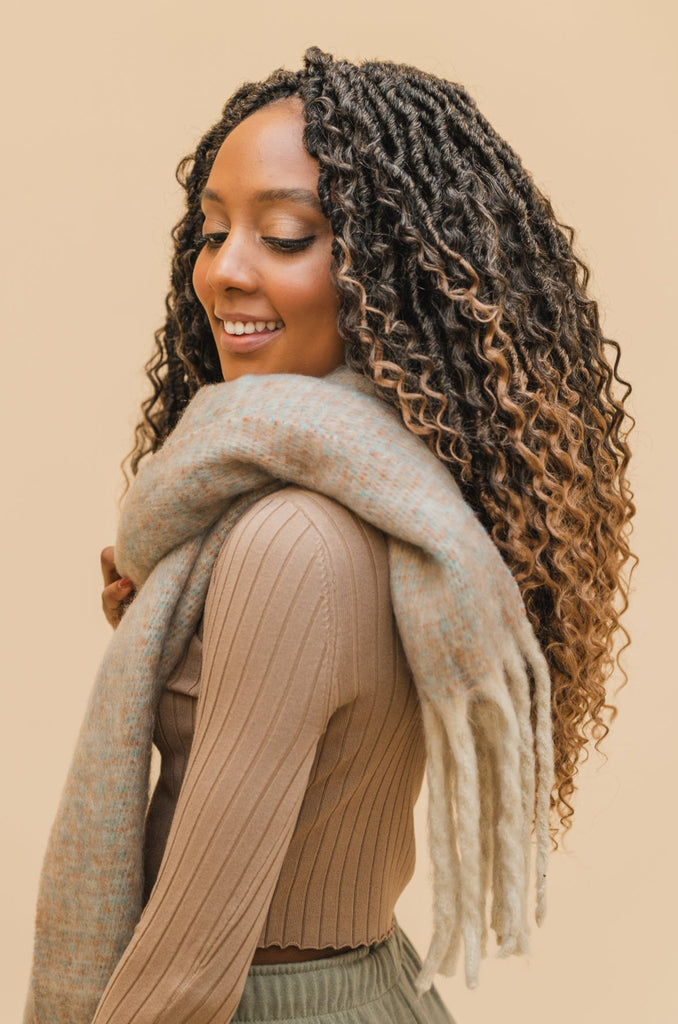 Tia Fringe Scarf - BluePeppermint Boutique