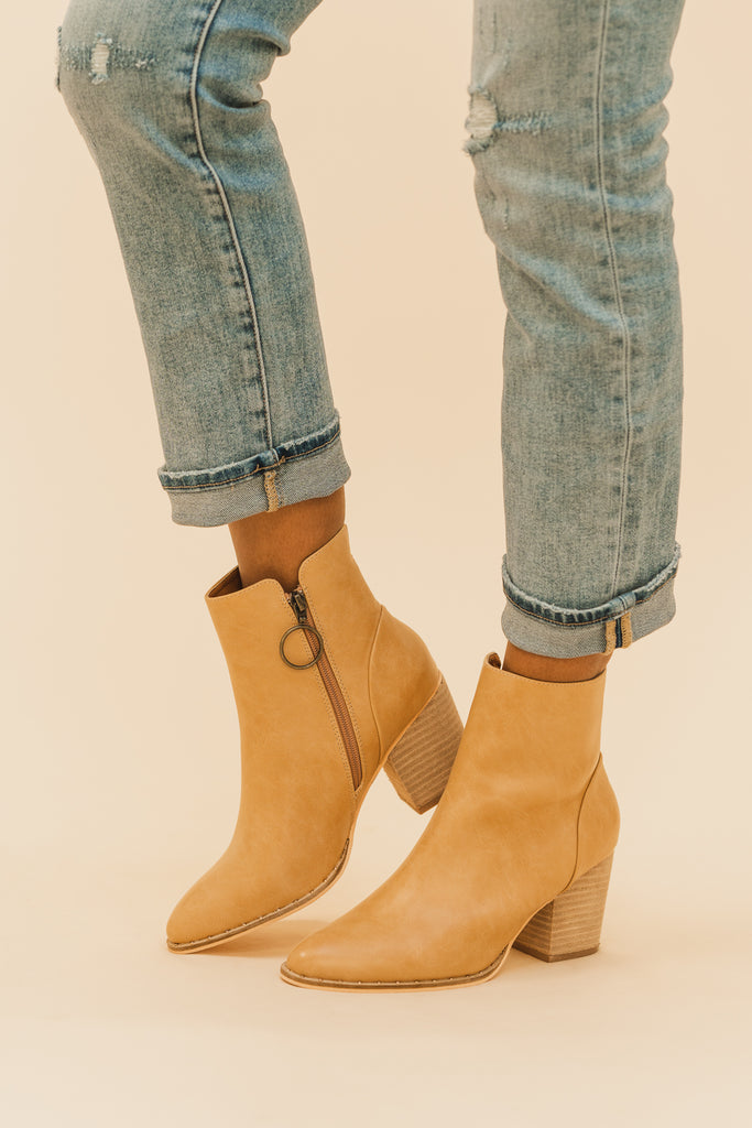 Weslee Studded Ankle Booties - BluePeppermint Boutique