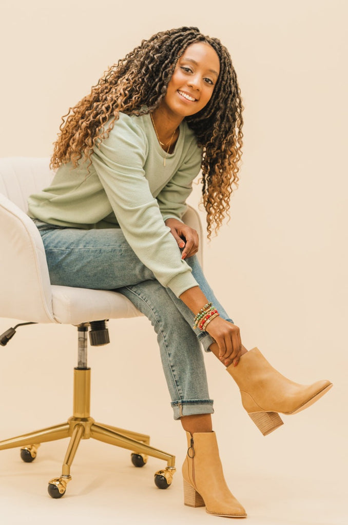 Weslee Studded Ankle Booties - BluePeppermint Boutique