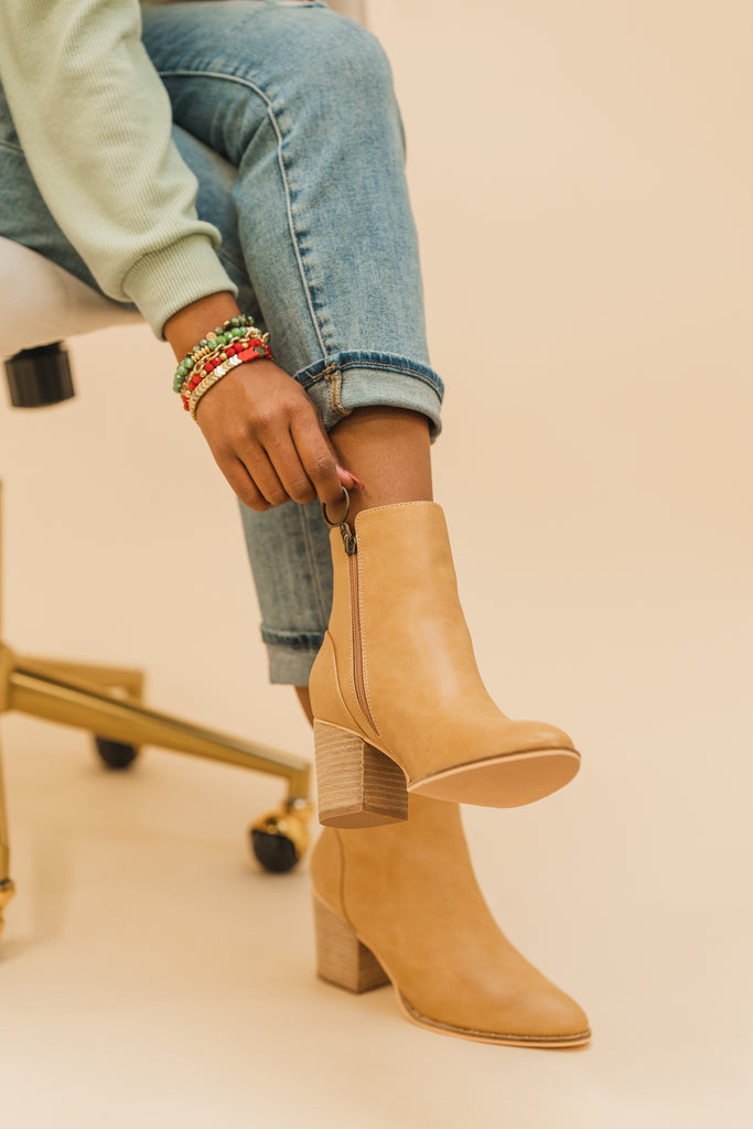 Weslee Studded Ankle Booties - BluePeppermint Boutique