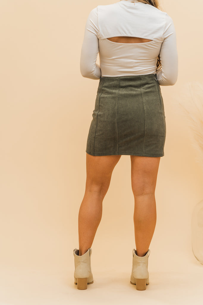 Amelie Corduroy Mini Skirt - BluePeppermint Boutique