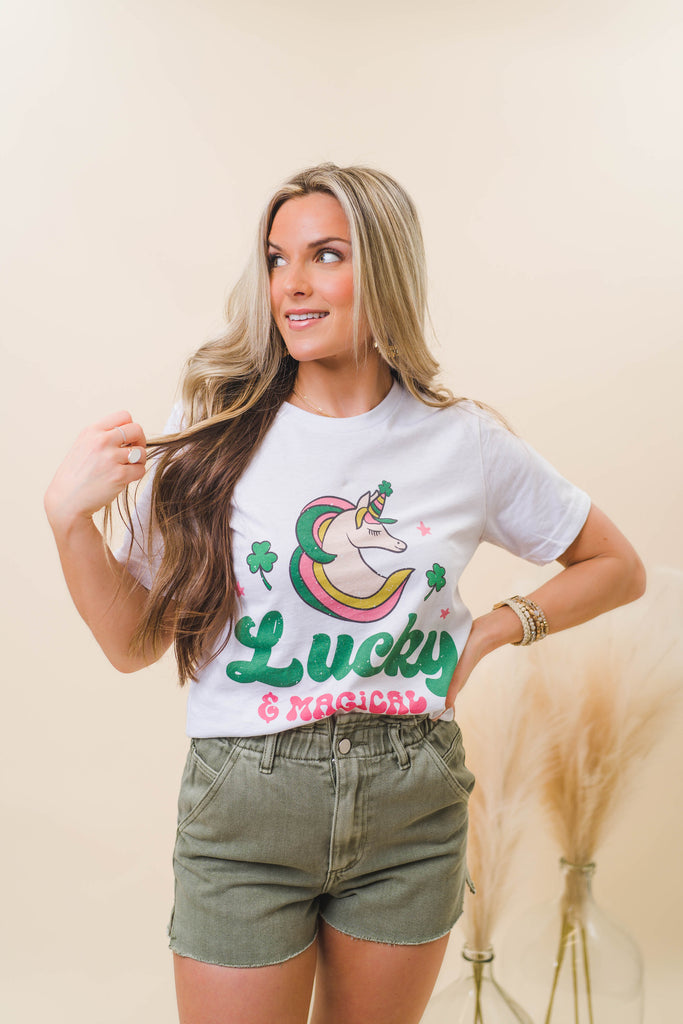 Lucky and Magical Graphic Tee - BluePeppermint Boutique