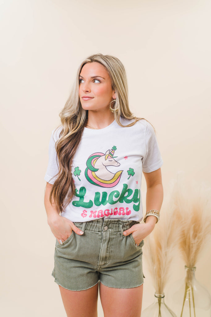 Lucky and Magical Graphic Tee - BluePeppermint Boutique