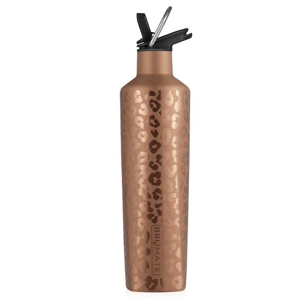 BruMate ReHydration Bottle 25oz-Gold Leopard - BluePeppermint Boutique