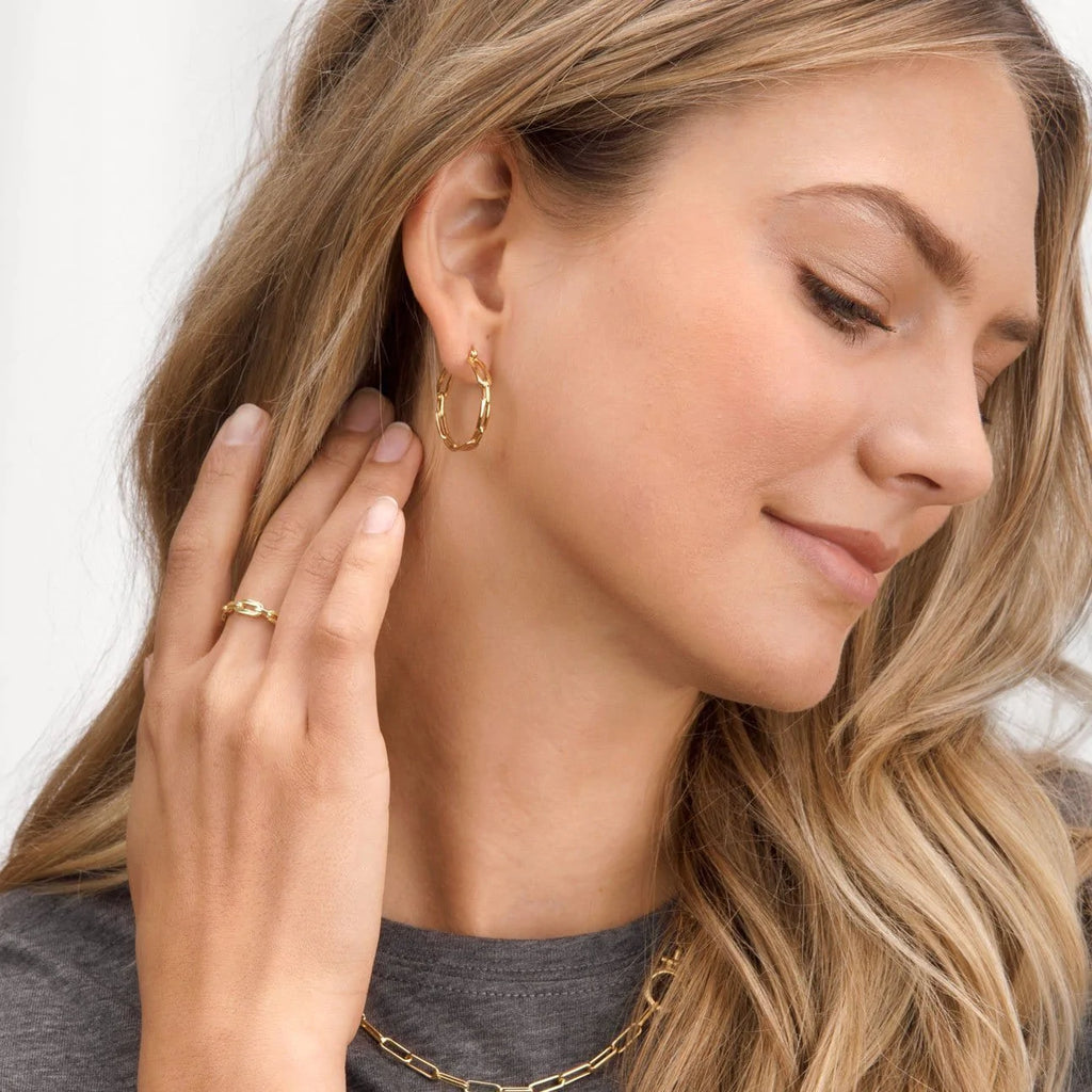 Gorjana Parker Link Hoops - BluePeppermint Boutique