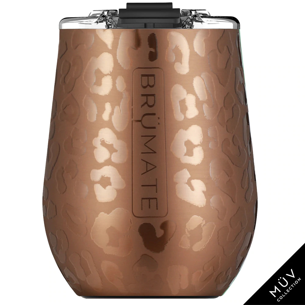 UNCORK'D XL 14oz Wine Tumbler - Gold Leopard - BluePeppermint Boutique