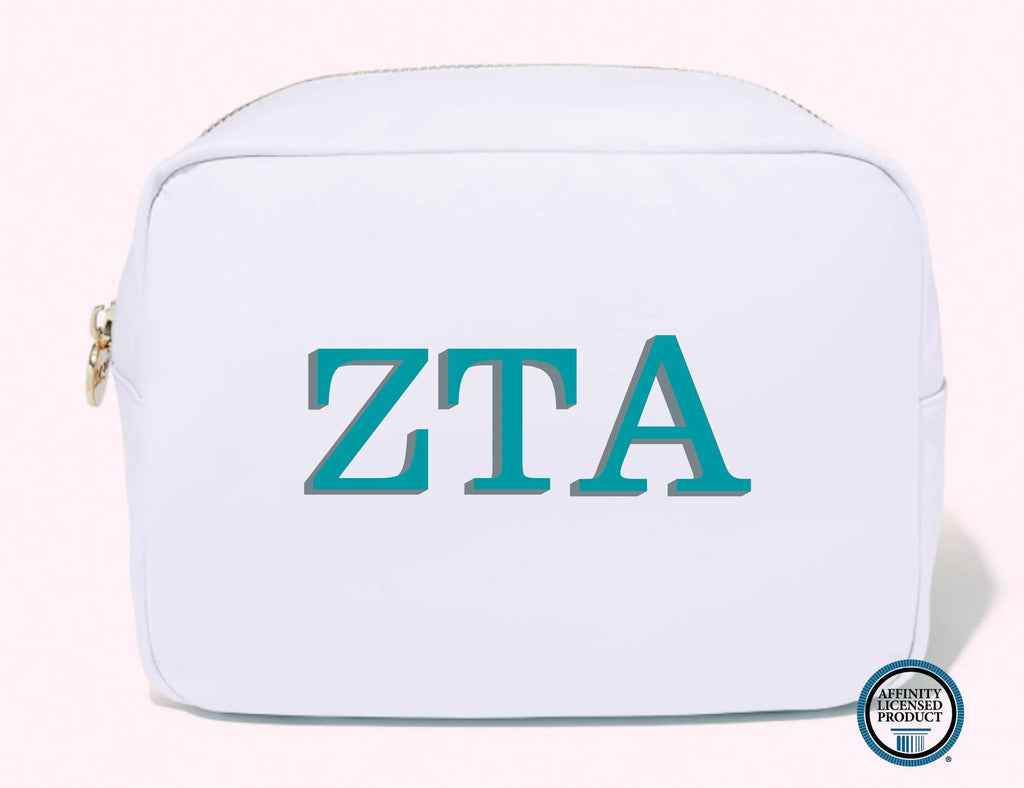 Sorority Greek Cosmetic Bag - BluePeppermint Boutique