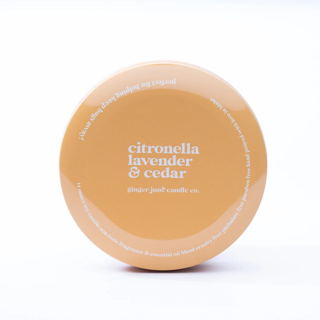 Ginger June Orange Tin Candle - 14 oz. - BluePeppermint Boutique