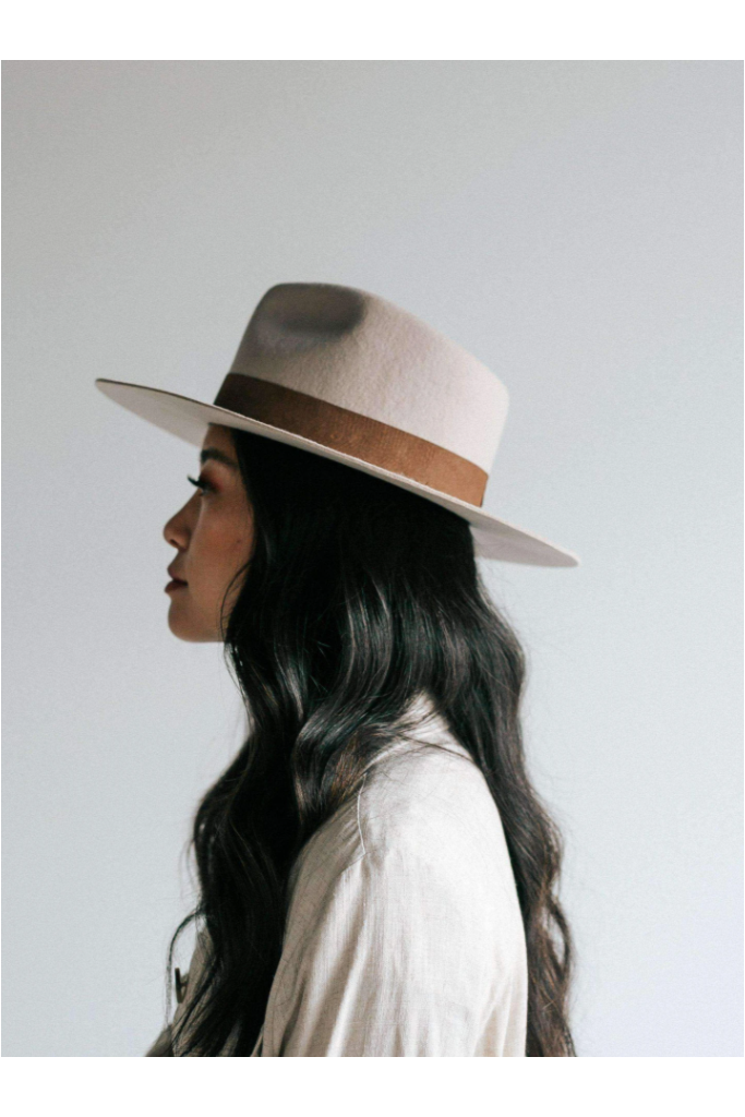 Gigi Pip Miller Fedora - Ivory - BluePeppermint Boutique