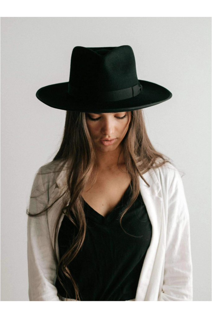 Gigi Pip Monroe Rancher Hat - Black - BluePeppermint Boutique