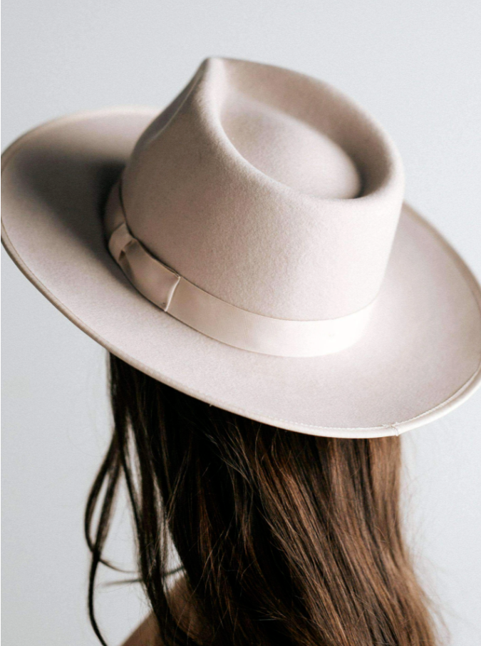 Gigi Pip Monroe Rancher Hat - Ivory - BluePeppermint Boutique