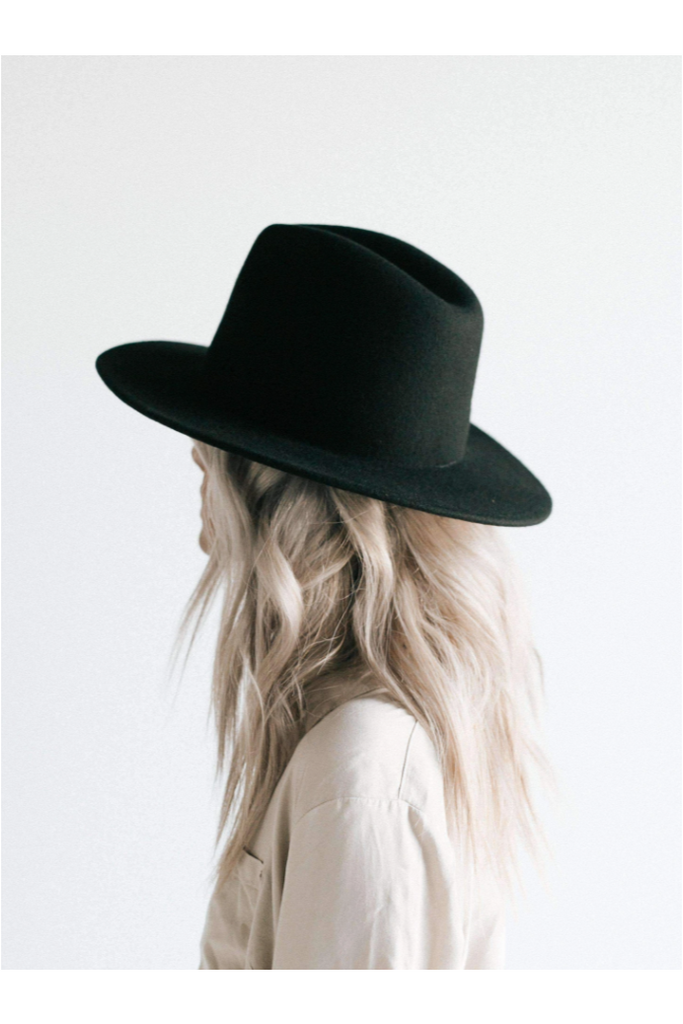 Gigi Pip Wes Fedora - Black - BluePeppermint Boutique